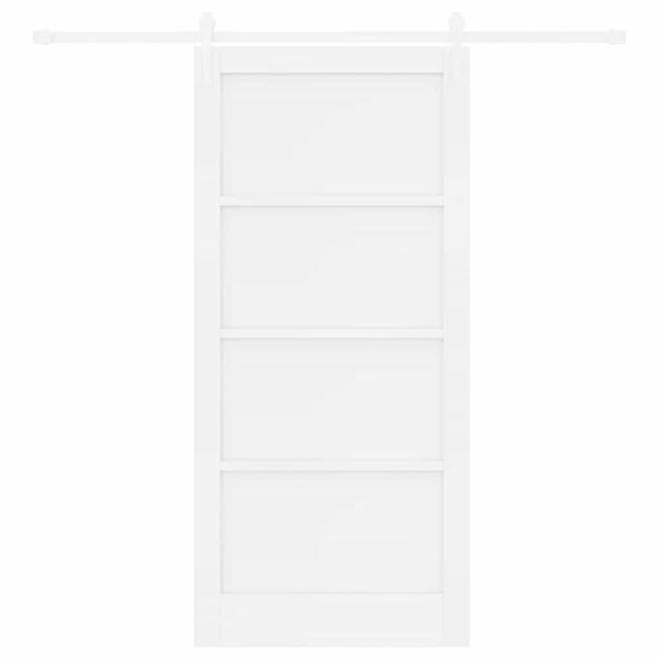 vidaXL Schiebet&uuml;r ORKDAL Wei&szlig; 93 x 202 cm Massives Kiefernholz