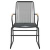 vidaXL 5-tlg. Garten-Essgruppe Schwarz PVC Rattan