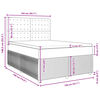 vidaXL Boxspringbett mit Matratze Blau 140x190 cm Samt