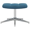 vidaXL Relaxsessel mit Hocker Blau Samt