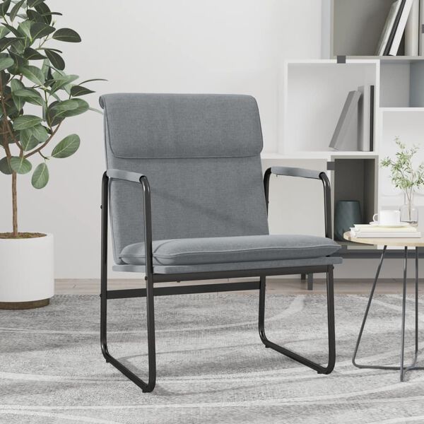 vidaXL Loungesessel Hellgrau 55x64x80 cm Stoff