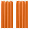 vidaXL Verdunkelungs-Vorh&auml;nge mit Ringen 2 Stk. Helles Orange