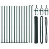 vidaXL Sechseckzaun mit Betonsockel 25 x 1 m PVC-beschichteter Stahl