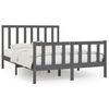 vidaXL Massivholzbett Grau 120x200 cm