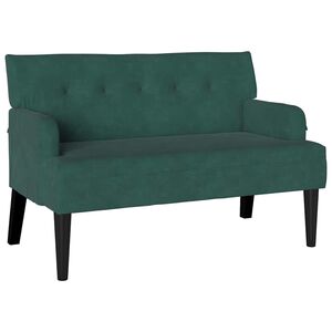 vidaXL Chesterfield Bank Dunkelgr&uuml;n 112 x 65,5 x 75 cm Samt