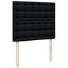 vidaXL Ottoman-Bett mit Matratzen & LEDs Schwarz 120x190 cm Samt