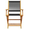 vidaXL 3-tlg. Bistro-Set Schwarz Polypropylen und Massivholz