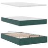 vidaXL Ottomane Bett mit Matratze & LEDs Dunkelgr&uuml;n 120x190 cm Samt