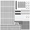 vidaXL Zaunpfosten Grau 100 x 1,5 m (36 mm Maschenweite) Stahl und PVC