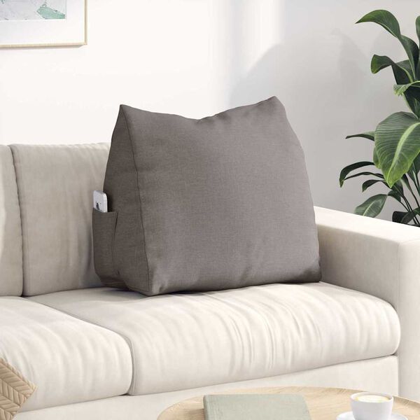 vidaXL R&uuml;ckenkissen Taupe 60 x 20 x 50 cm Stoff