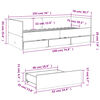 vidaXL Tagesbett mit Schubladen ohne Matratze Grau Sonoma 75x190 cm