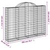 vidaXL Gabionen mit Hochbogen 4 Stk. 200x30x140/160cm Verzinktes Eisen