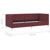 vidaXL Tagesbett mit Matratze USB Lila Stoff 90x200 cm