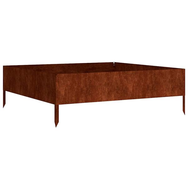 vidaXL Hochbeet 100x100x33,5 cm Cortenstahl