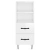 vidaXL Highboard Hochglanz-Wei&szlig; 34,5x34x180 cm Holzwerkstoff