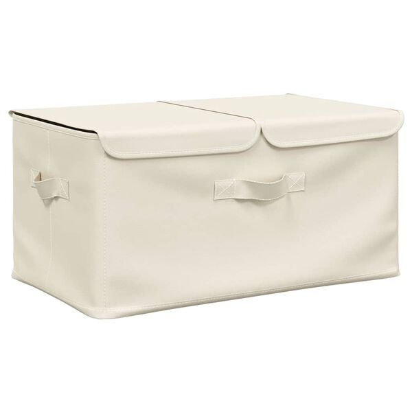 vidaXL Aufbewahrungsbox Stoff 50x30x25 cm Creme