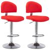vidaXL Barhocker 2 Stk. Rot Kunstleder
