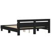 vidaXL Bettgestell mit Kopfteil Schwarz 160x200 cm Holzwerkstoff