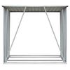 vidaXL Brennholzlager Verzinkter Stahl 163 x 83 x 154 cm Grau