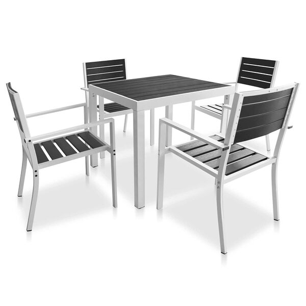 vidaXL M&ouml;belset 5 pcs Schwarz und Wei&szlig;