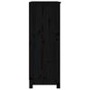 vidaXL B&uuml;cherregal Schwarz 80x35x97 cm Massivholz Kiefer