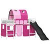 vidaXL Etagenbett f&uuml;r Kinder mit Vorh&auml;ngen Wei&szlig; und Rosa 90 x 190 cm