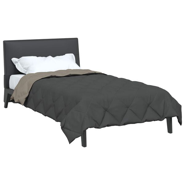 vidaXL Ganzjahresbettdecke Hellgrau und Anthrazit 200 x 155 cm