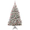 vidaXL K&uuml;nstlicher Weihnachtsbaum Gr&uuml;n und Wei&szlig; 180 cm PVC und Metall
