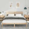 vidaXL Bettrahmen mit Kopfteil Braun 160 x 220 cm Massives Kiefernholz