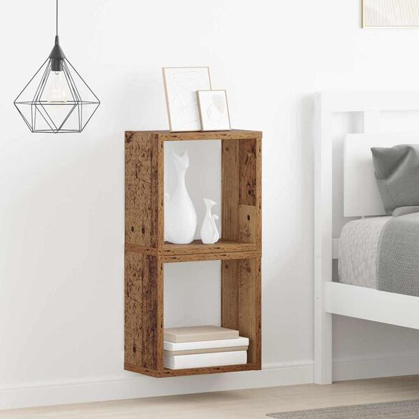 vidaXL Wandregale 2 pcs Altholz 26 x 15 x 26 cm Holzwerkstoff
