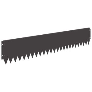 vidaXL Rasenkante 20 stk. 103 x 20 cm Stahl Schwarz