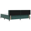 vidaXL Boxspringbett mit Matratze Dunkelgr&uuml;n 200 x 200 cm Samt