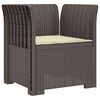 vidaXL 1-Sitzer Sessel mit Kissen Rattan-Look PP Hellgrau