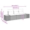 vidaXL Garten-Sofa-Set mit Kissen 3 pcs Schwarz Poly Rattan