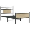 vidaXL Bettgestell ohne Matratze Sonoma-Eiche 90x200 cm Holzwerkstoff