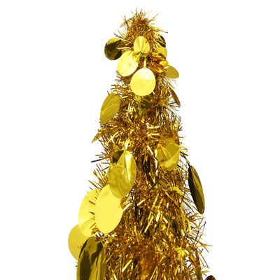 vidaXL Künstlicher Pop-Up-Weihnachtsbaum Golden 150 cm PET