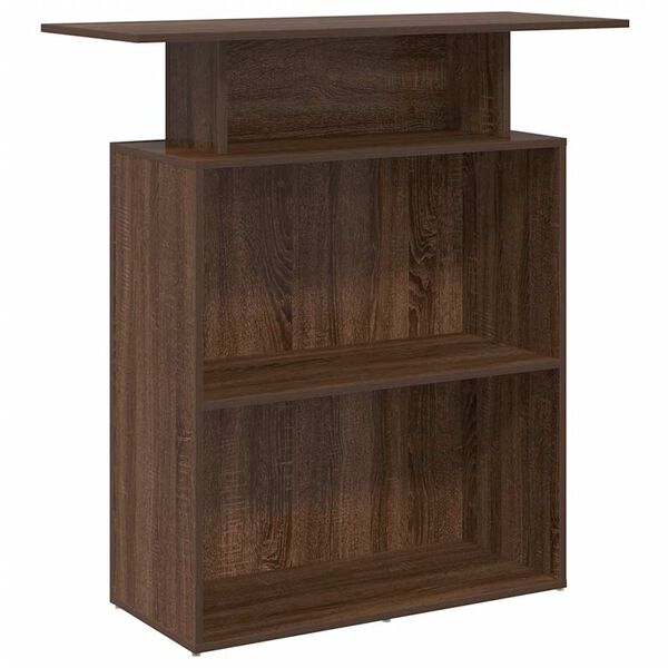 vidaXL Empfangstheke Braun Eichen-Optik 100x40x104 cm Holzwerkstoff