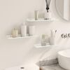 vidaXL Schwebendes Regal Wandmontiert 3 pcs Wei&szlig; 40 x 9 x 2,5 cm Stahl