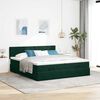 vidaXL Ottoman-Bett mit Matratzen Dunkelgr&uuml;n 160x200 cm Samt