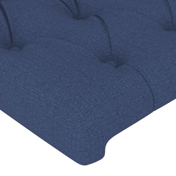 vidaXL Kopfteile Blau 200x7x78/88 cm Stoff