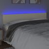 vidaXL LED Kopfteil Creme 200x5x78/88 cm Kunstleder