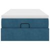 vidaXL Ottoman-Bett mit Matratze Dunkelblau 80x200 cm Samt