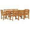 vidaXL Garten Essgruppe 9 stk. 8-Sitzer Braun Massivholz Akazie