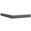 vidaXL Boxspringbett mit Matratze Dunkelgrau 140x190 cm Stoff