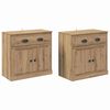 vidaXL Sideboards 2 pcs Artisan-Eiche 70 x 35,5 x 67,5 cm