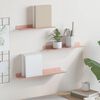 vidaXL Schwebendes Regal Wandmontiert 3 pcs Rosa 40 x 9 x 2,5 cm Stahl