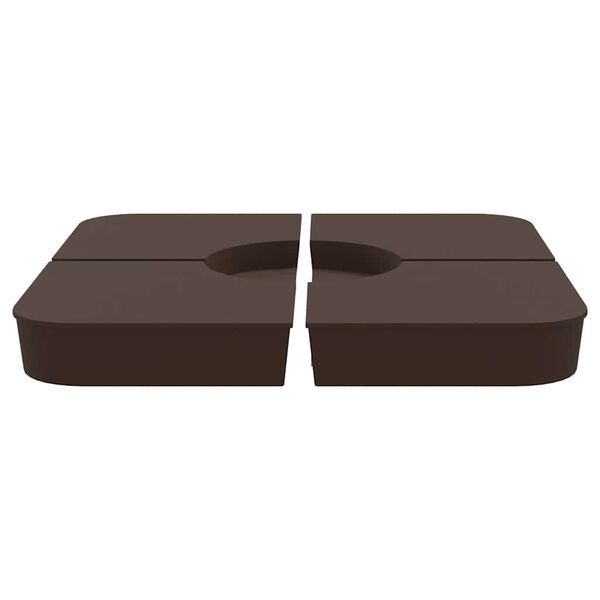 vidaXL 4-tlg. Kreuzfuß-Schirmständer-Set 100 kg PP