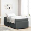 vidaXL Bettrahmen mit Matratze Dunkelgrau 90 x 200 cm Stoff