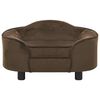 vidaXL Hundesofa Braun 67x47x36 cm Pl&uuml;sch