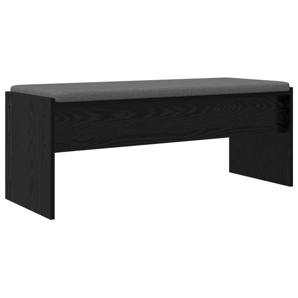 vidaXL Flurbank mit Kissen Schwarz Eichen-Optik 103 x 38 x 40 cm